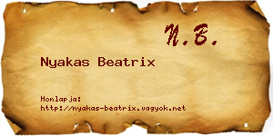 Nyakas Beatrix névjegykártya